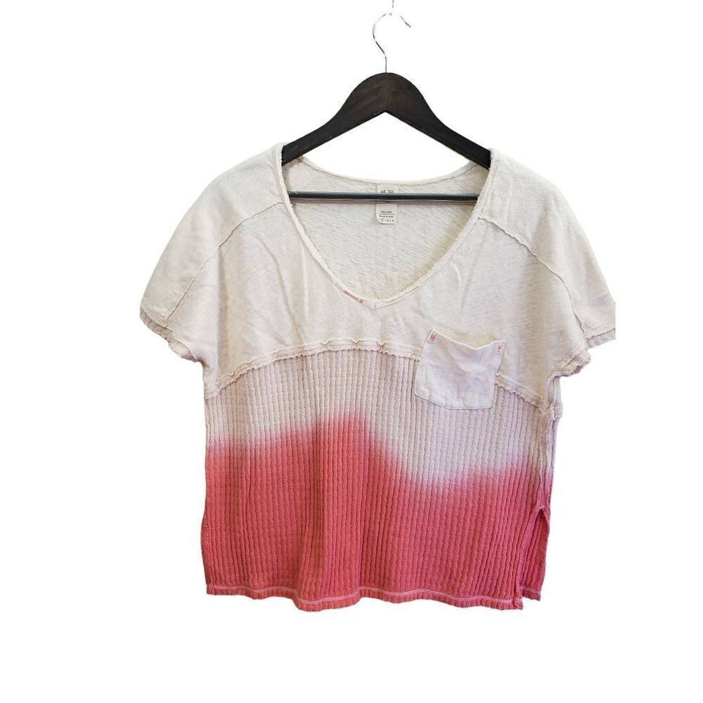 Free People Sundial Dip Dye Tee Thermal Tee size XS